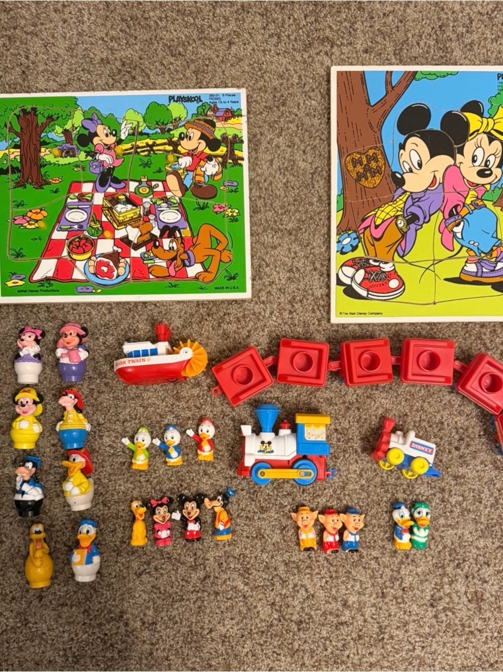 Disney Mickey & Friends puzzles & figures vintage